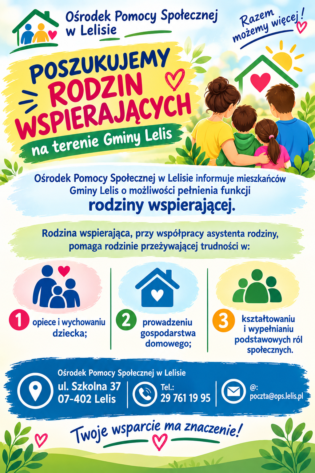 Rodzina wspierająca - plakat