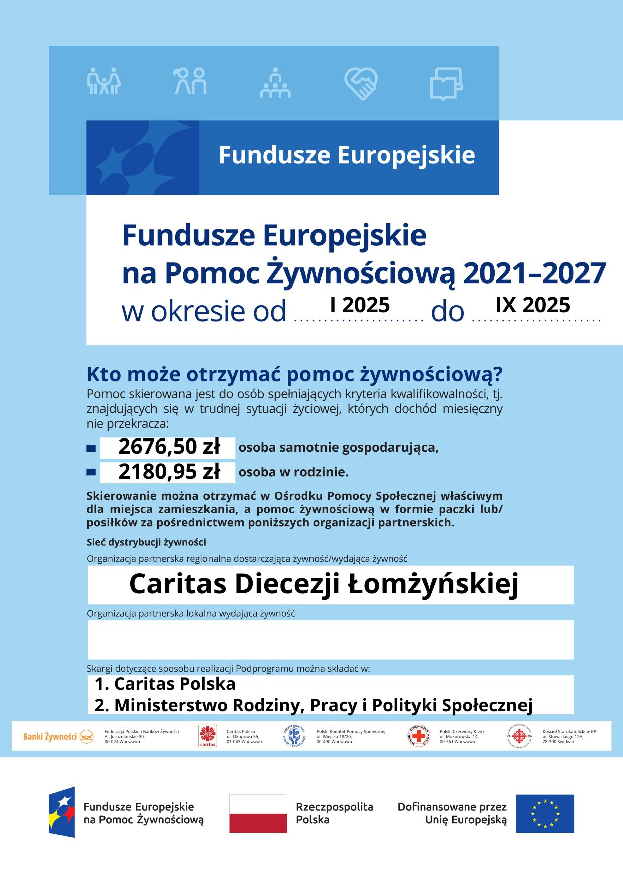 POMOC ŻYWNOŚCIOWA 2021-2027 - PLAKAT