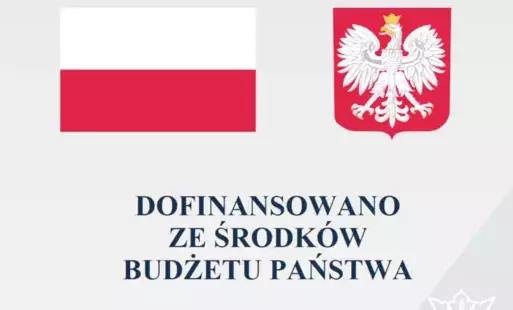 Obraz przedstawia informację że program został dofinansowany z budżetu Państwa