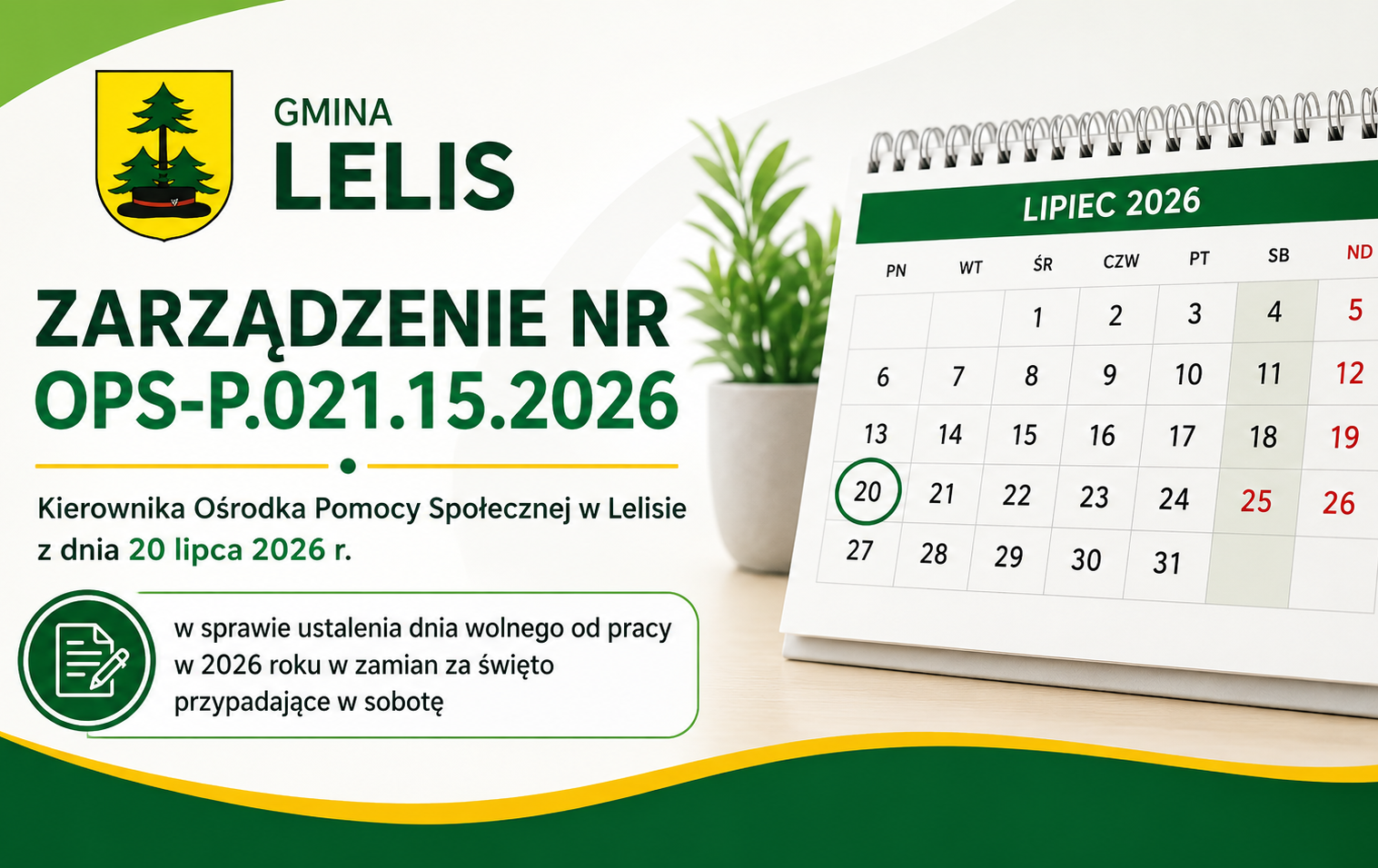 Zdjęcie do ZARZĄDZENIE NR OPS-P.021.15.2026