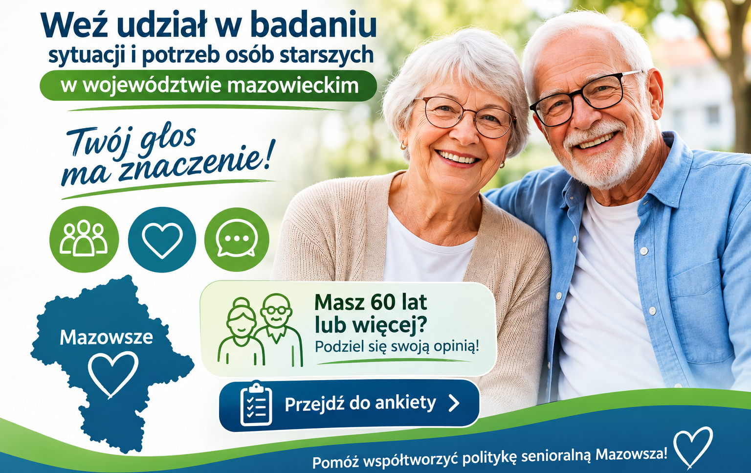 Zdjęcie do WEŹ UDZIAŁ W BADANIU SYTUACJI I POTRZEB OS&Oacute;B STARSZYCH W WOJEW&Oacute;DZTWIE MAZOWIECKIM